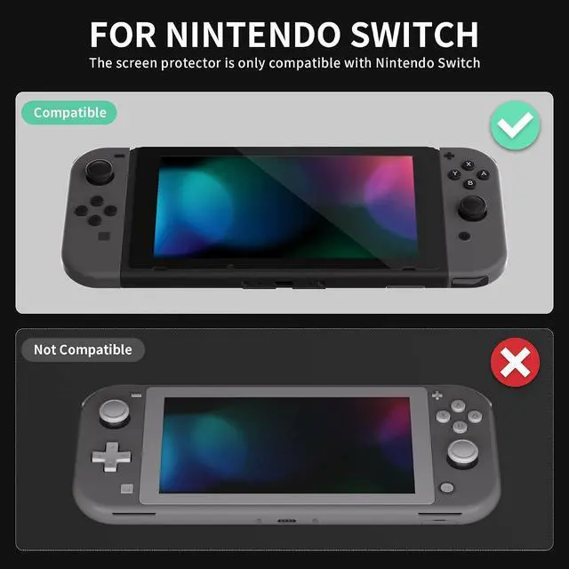 Alt view image 3 of 7 - Colorful Border Screen Protector +Black Dpad Version DIY Replacement Full Set Shell for Nintendo Switch @