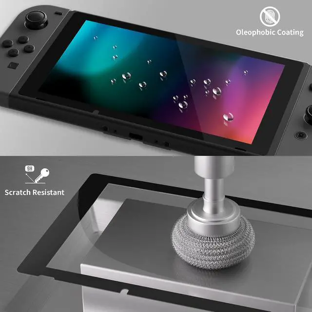 Alt view image 6 of 7 - Colorful Border Screen Protector +Black Dpad Version DIY Replacement Full Set Shell for Nintendo Switch @