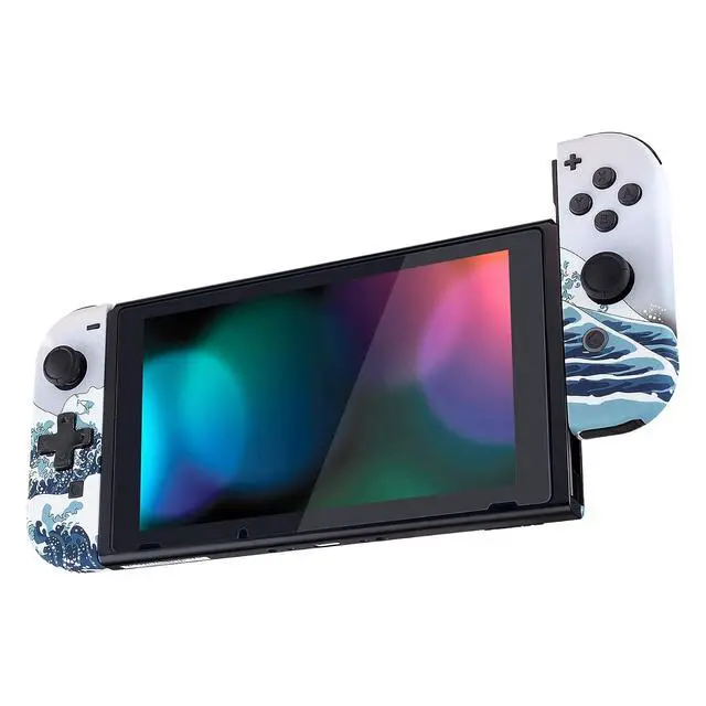 Alt view image 4 of 7 - The Great Wave Soft Touch Joycon Handheld Controller Housing (D-Pad Version) w/Full Buttons, Replacement Shell Case for Nintendo Switch & Switch OLED Joy-Con Console Shell NOT Included @