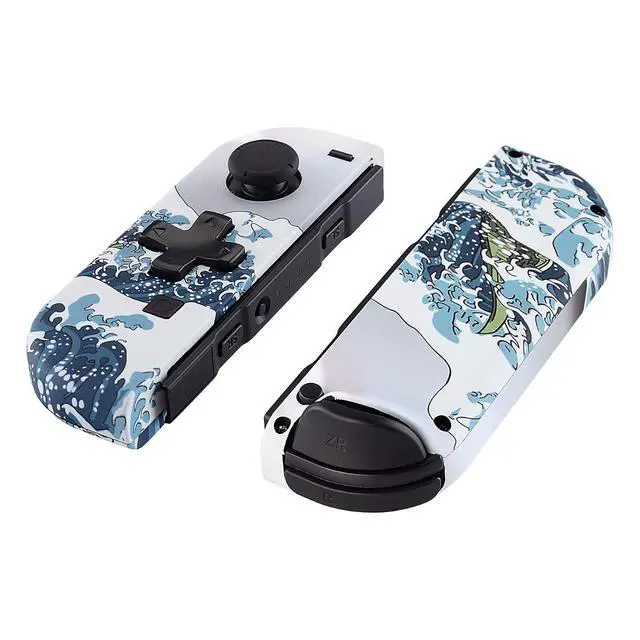 Alt view image 3 of 7 - The Great Wave Soft Touch Joycon Handheld Controller Housing (D-Pad Version) w/Full Buttons, Replacement Shell Case for Nintendo Switch & Switch OLED Joy-Con Console Shell NOT Included @