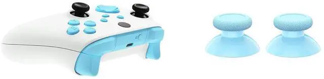 Main image of Heaven Blue Custom Thumbsticks + Replacement Buttons for Xbox Series X/S Controller @