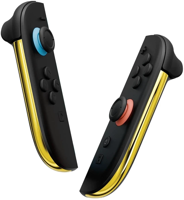 Alt view image 4 of 7 - Replacement Decorative Strips for Joycon 2, Custom DIY Decoration Strip Side Housing Trim Shell with Prying Stick for Nintendo Switch 2 Controller - Chrome Gold @