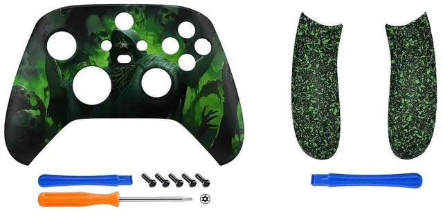 Main image of Dark Carnival Patterned Shell + Replacement Left Right Side Rails for Xbox Series X/S Controller @