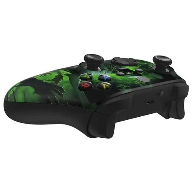Alt view image 5 of 7 - Dark Carnival Patterned Shell + Replacement Left Right Side Rails for Xbox Series X/S Controller @