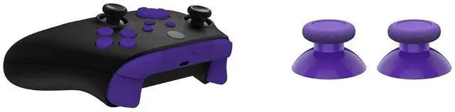 Main image of Purple Custom Thumbsticks + Replacement Buttons for Xbox Series X/S Controller @