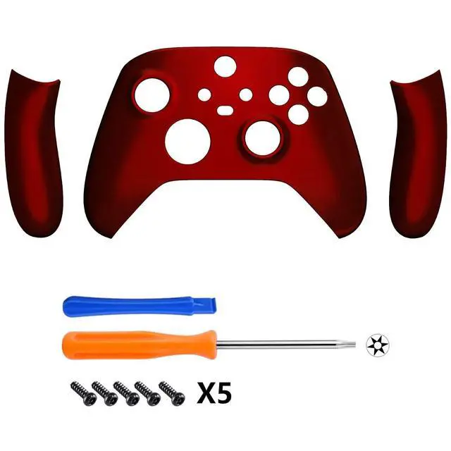 Alt view image 3 of 6 - Scarlet Red Full Set Shell w/Battery Cover for Xbox Series X/S Controller - Controller NOT Included @