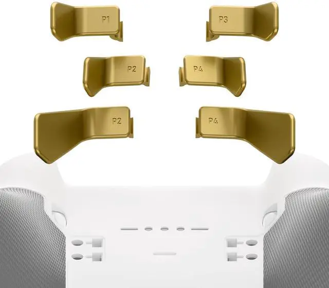 Main image of Swift Paddles for Xbox Elite 1/2 Controller, 6 in 1 Replacement Interchangeable Accessories Back Paddles for Xbox Elite 2 Controller - Metalic Hero Gold @