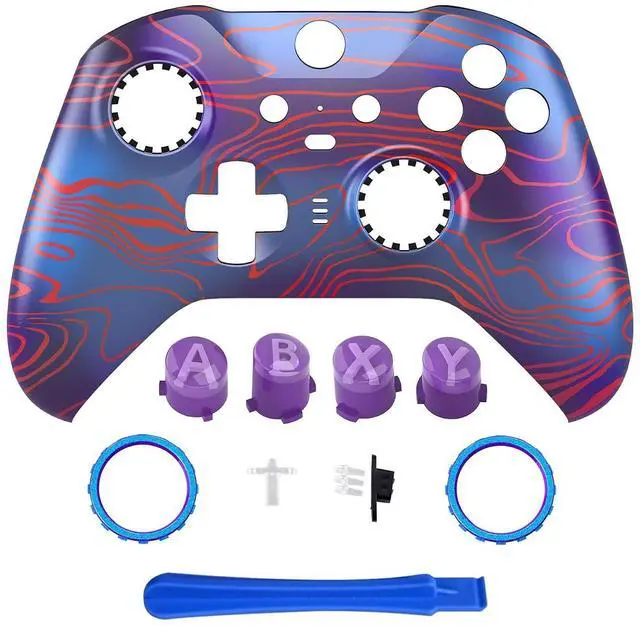 Main image of Damascuscamo Patterned Faceplate Shell + Three-Tone ABXY Button for Xbox Elite 2 Core Controller @
