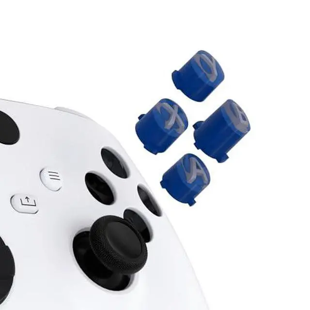 Alt view image 5 of 6 - Blue Nebula Patterned Faceplate Shell + Three-Tone ABXY Button for Xbox Elite 2 Core Controller @