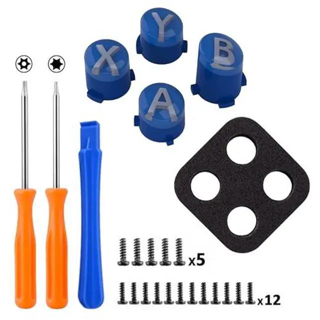 Alt view image 6 of 6 - Blue Nebula Patterned Faceplate Shell + Three-Tone ABXY Button for Xbox Elite 2 Core Controller @