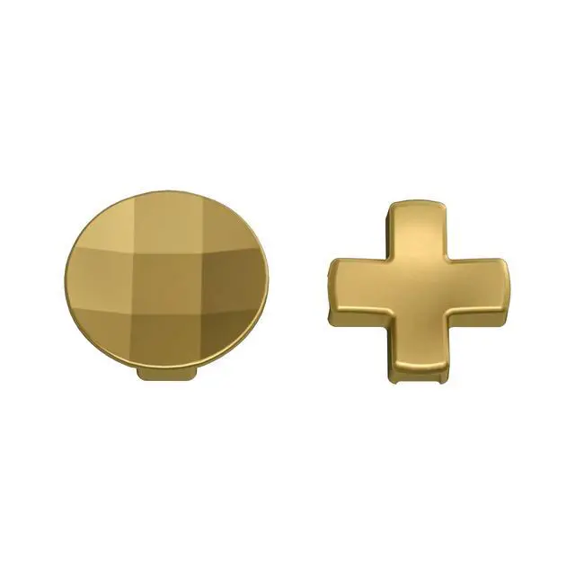 Alt view image 3 of 7 - 6 in 1 Magnetic Metal Stainless Steel D-pads + Replacement Back Paddles for Xbox One Elite Series 2 Controller, Elite Series 2 Core Controller - Metalic Gold @