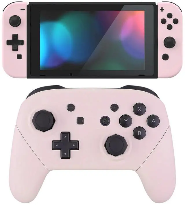 Main image of Cherry Blossoms Pink Custom Dpad Version Shell for Nintendo Switch, Octagonal Gated Sticks Design Replacement Full Set Shell for Nintendo Switch Pro Controller - Console Controller NOT Inc @