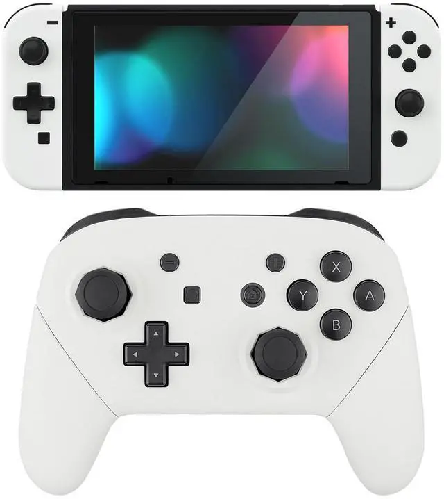 Main image of White Custom Dpad Version Shell for Nintendo Switch, Octagonal Gated Sticks Design Replacement Full Set Shell for Nintendo Switch Pro Controller - Console Controller NOT Included @