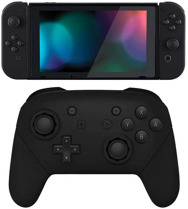 Main image of Black Custom Shell for Nintendo Switch, Octagonal Gated Sticks Design Replacement Full Set Shell for Nintendo Switch Pro Controller - Console Controller NOT Included @
