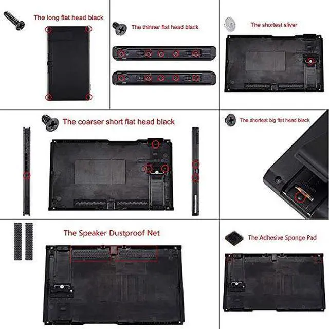 Alt view image 7 of 7 - Black Custom Shell for Nintendo Switch, Octagonal Gated Sticks Design Replacement Full Set Shell for Nintendo Switch Pro Controller - Console Controller NOT Included @