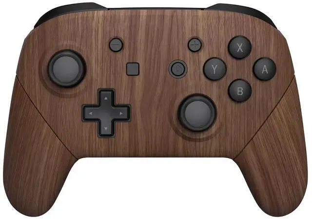 Main image of Wood Grain Faceplate Backplate Handles for Nintendo Switch Pro Controller, Soft Touch Grip Replacement Housing Shell Cover Buttons for Nintendo Switch Pro - Controller NOT Included @