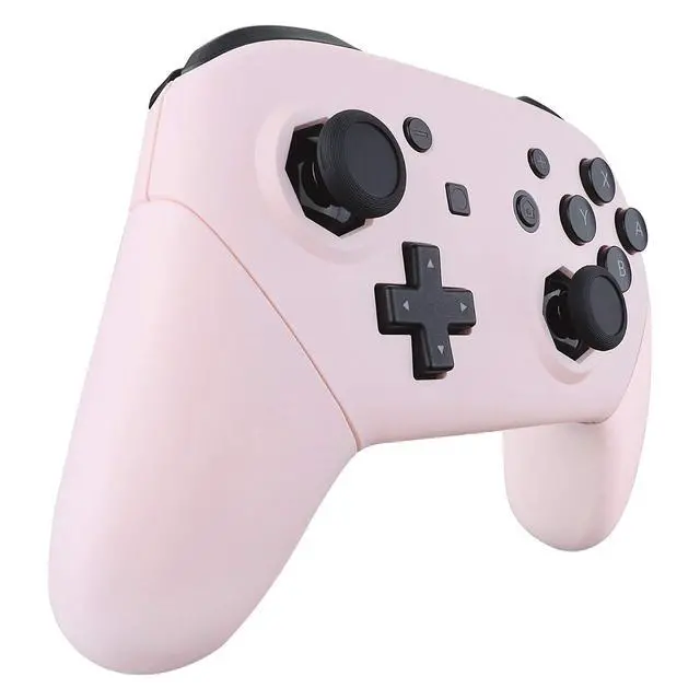 Alt view image 5 of 7 - Cherry Blossoms Pink Octagonal Gated Sticks Faceplate Backplate Handles Cover, DIY Replacement Hand Grip Housing Shell for Nintendo Switch Pro Controller - Controller NOT Included @