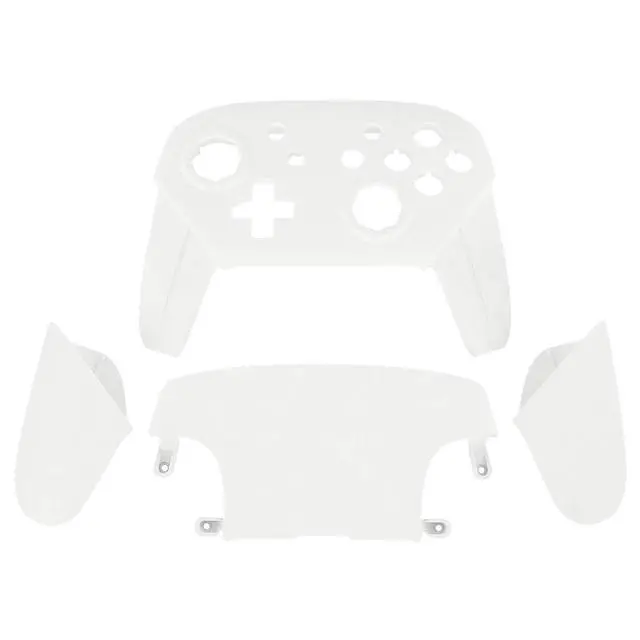 Alt view image 3 of 7 - White Octagonal Gated Sticks Faceplate Backplate Handles Cover, DIY Replacement Hand Grip Housing Shell for Nintendo Switch Pro Controller- Controller NOT Included @
