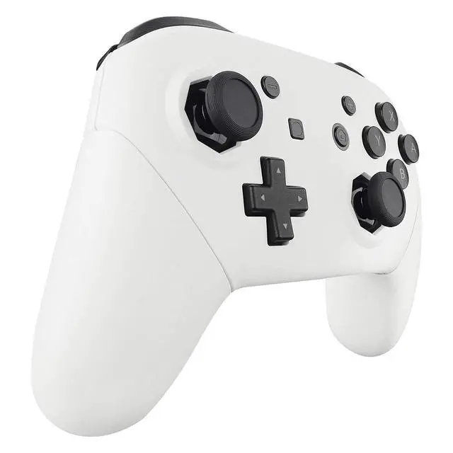 Alt view image 6 of 7 - White Octagonal Gated Sticks Faceplate Backplate Handles Cover, DIY Replacement Hand Grip Housing Shell for Nintendo Switch Pro Controller- Controller NOT Included @