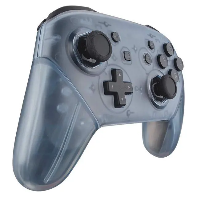 Alt view image 7 of 7 - Clear Glacier Blue Custom Shell for Nintendo Switch, Octagonal Gated Sticks Design Replacement Full Set Shell for Nintendo Switch Pro Controller - Console Controller NOT Included @