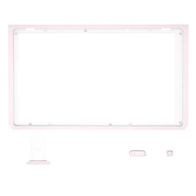 Alt view image 2 of 7 - Cherry Blossoms Pink Colorful Border Screen Protector + Replacement Shell Front Frame for Nintendo Switch Console with Volume Up Down Power Buttons - Console NOT Included @