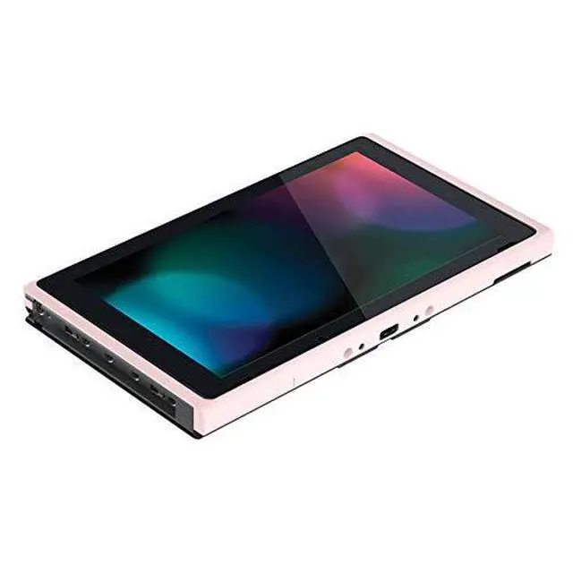 Alt view image 7 of 7 - Cherry Blossoms Pink Colorful Border Screen Protector + Replacement Shell Front Frame for Nintendo Switch Console with Volume Up Down Power Buttons - Console NOT Included @