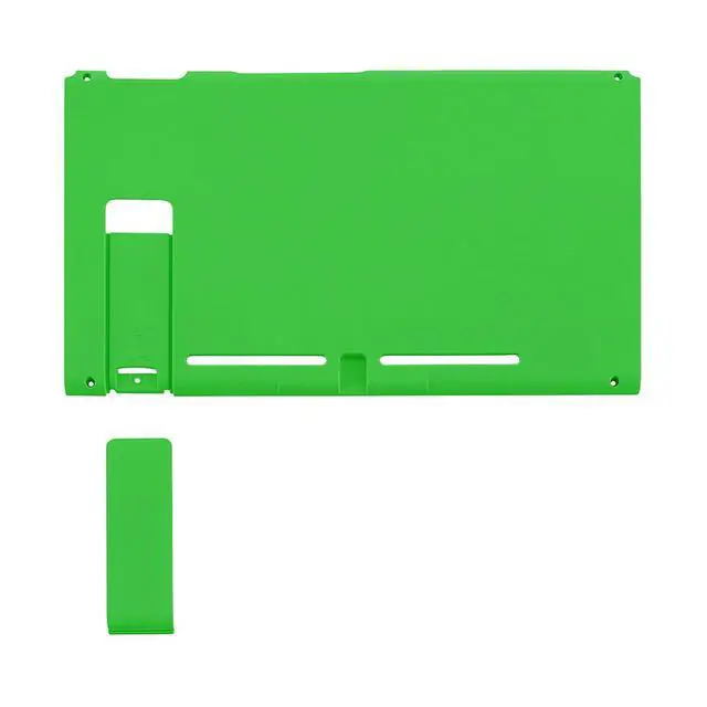 Alt view image 2 of 7 - Soft Touch Grip Green Console Back Plate DIY Replacement Housing Shell Case for Nintendo Switch Console with Kickstand JoyCon Shell NOT Included @