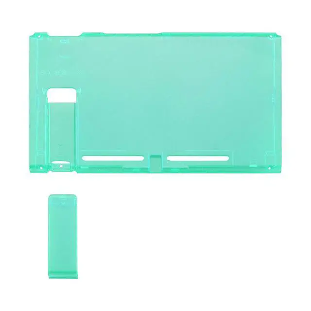 Alt view image 2 of 7 - Clear Emerald Green Faceplate Backplate DIY Replacement Housing Shell Case for Nintendo Switch Console with Kickstand JoyCon Console NOT Included @