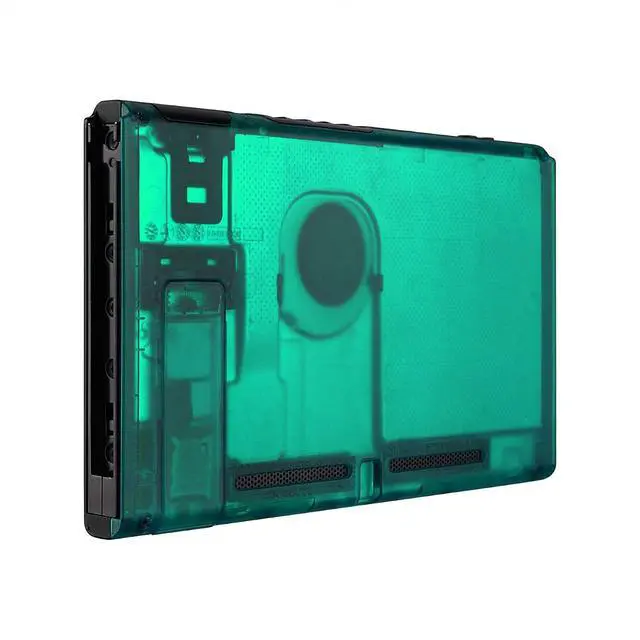 Alt view image 4 of 7 - Clear Emerald Green Faceplate Backplate DIY Replacement Housing Shell Case for Nintendo Switch Console with Kickstand JoyCon Console NOT Included @