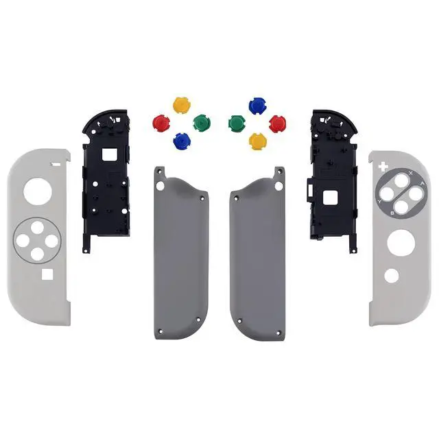 Alt view image 2 of 7 - SFC SNES Classic EU Style Joycon Housing Shell (D-Pad Version) with Colorful Buttons for Nintendo Switch, Replacement Faceplate for Nintendo Switch Dock Joy-Con Dock NOT Included @