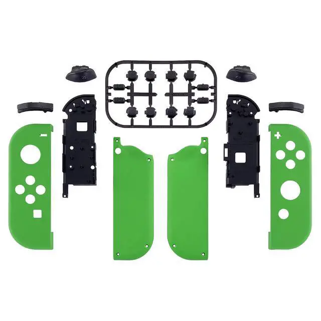 Alt view image 2 of 7 - DIY Replacement Shell Buttons for Nintendo Switch & Switch OLED, Green Soft Touch Custom Housing Case with Full Set Button for Joycon Handheld Controller - Console Shell NOT Included @