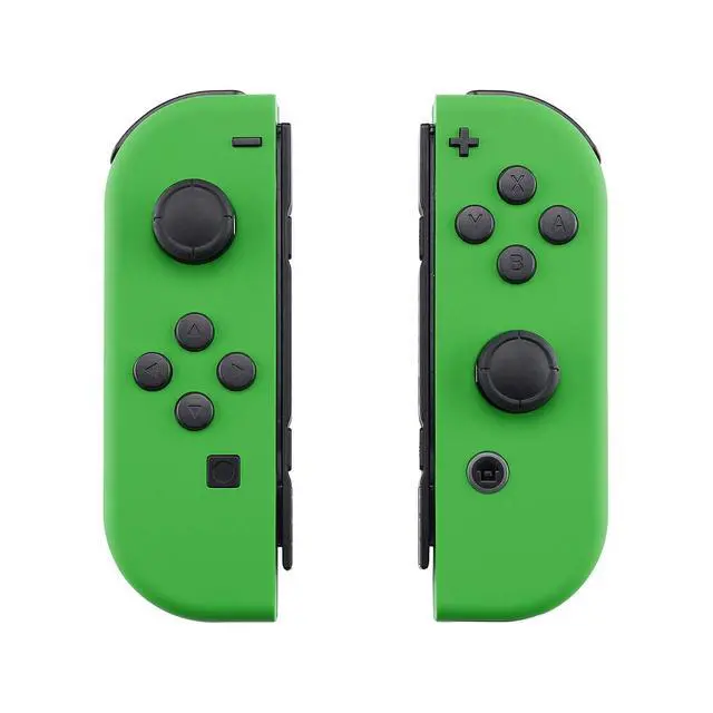 Alt view image 4 of 7 - Green Soft Touch Grip Joycon Housing Shell with Full Set Buttons for Nintendo Switch, Replacement Faceplate for Nintendo Switch Dock Joy-Con Dock NOT Included @