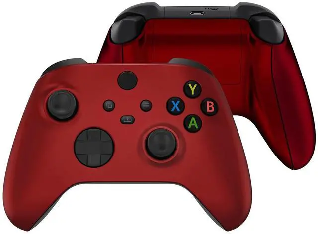 Main image of Scarlet Red Replacement Side Rails + Back Shell + Faceplate for Xbox Series X/S Controller @