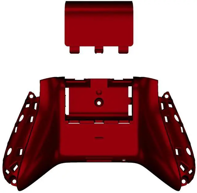 Alt view image 4 of 7 - Scarlet Red Replacement Side Rails + Back Shell + Faceplate for Xbox Series X/S Controller @