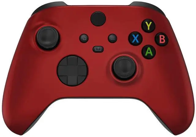 Alt view image 6 of 7 - Scarlet Red Replacement Side Rails + Back Shell + Faceplate for Xbox Series X/S Controller @