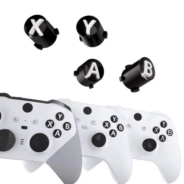 Alt view image 3 of 7 - ABXY Buttons for Xbox Series X & S Controller, Three-Tone Black & Clear with White Classic Symbols Action Keys Replacement Buttons for Xbox One S/X, Elite Series 2 & 1 Wireless Controller @