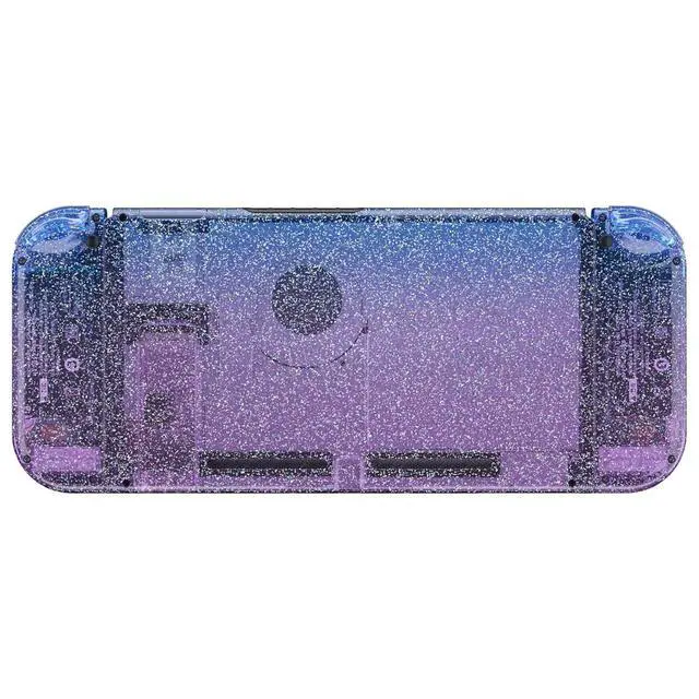 Alt view image 6 of 7 - DIY Replacement Shell Buttons for Nintendo Switch, Custom Back Plate for Switch Console, Housing with Colorful Buttons for Joycon Handheld - Glitter Gradient Translucent Bluebell @