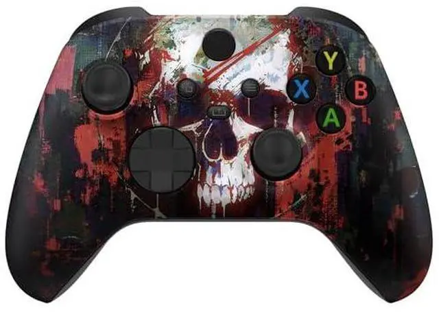 Alt view image 2 of 7 - Custom Phantom Skull Patterned Shell for Xbox Series X|S + Bottom Shell for Xbox Series X/S Controller @