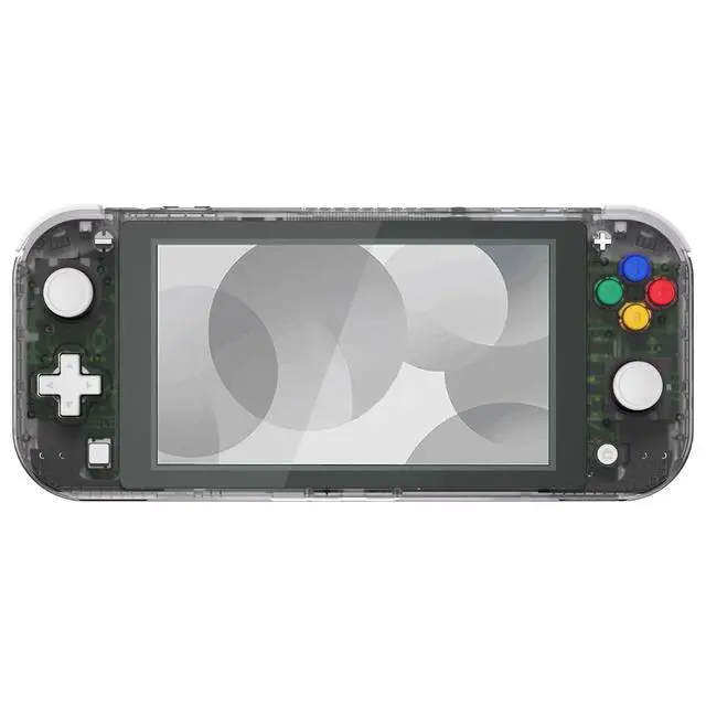 Alt view image 3 of 7 - Clear Black DIY Replacement Shell for Nintendo Switch Lite, NSL Handheld Controller Housing with Screen Protector, Custom Case Cover for Nintendo Switch Lite @