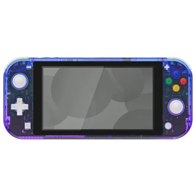 Alt view image 3 of 7 - Gradient Translucent Bluebell DIY Replacement Shell for Nintendo Switch Lite, NSL Handheld Controller Housing w/Screen Protector, Custom Case Cover for Nintendo Switch Lite @