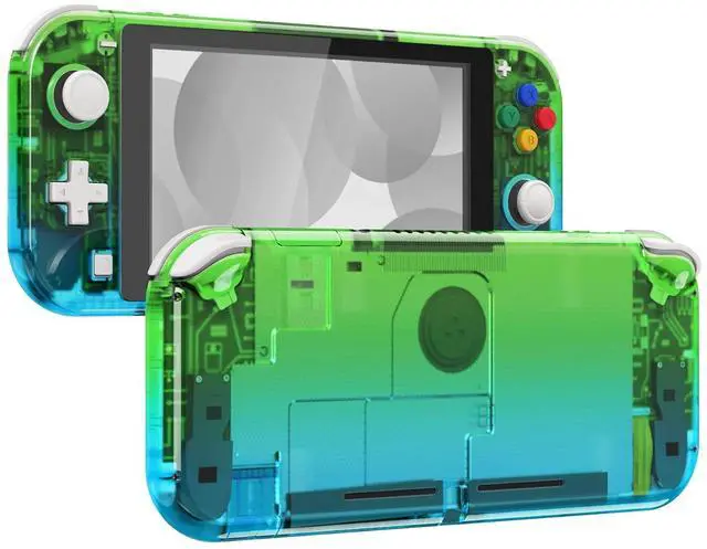 Main image of Gradient Translucent Green Blue DIY Replacement Shell for Nintendo Switch Lite, NSL Handheld Controller Housing w/Screen Protector, Custom Case Cover for Nintendo Switch Lite @
