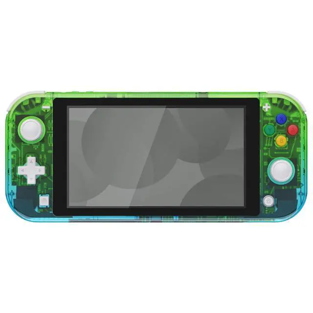 Alt view image 3 of 7 - Gradient Translucent Green Blue DIY Replacement Shell for Nintendo Switch Lite, NSL Handheld Controller Housing w/Screen Protector, Custom Case Cover for Nintendo Switch Lite @