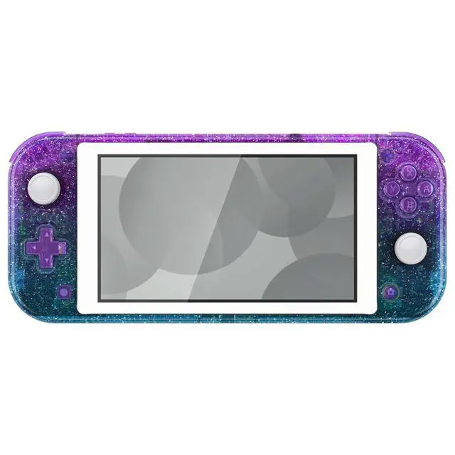 Alt view image 3 of 7 - Glitter Gradient Translucent Bluebell & Blue DIY Replacement Shell for Nintendo Switch Lite, NSL Handheld Controller Housing w/Screen Protector, Custom Case Cover for Nintendo Switch Lite @