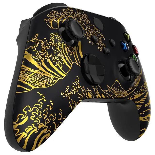Alt view image 7 of 7 - Custom Shell + Rubberized Grips Replacement Back Panels for Xbox Series X/S Controller - Black @