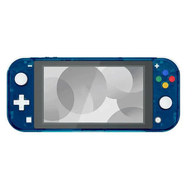 Alt view image 3 of 7 - Transparent Clear Blue DIY Replacement Shell for Nintendo Switch Lite, NSL Handheld Controller Housing with Screen Protector, Custom Case Cover for Nintendo Switch Lite @