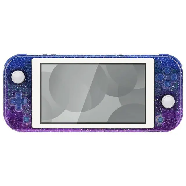 Alt view image 3 of 7 - Glitter Gradient Translucent Bluebell DIY Replacement Shell for Nintendo Switch Lite, NSL Handheld Controller Housing w/Screen Protector, Custom Case Cover for Nintendo Switch Lite @