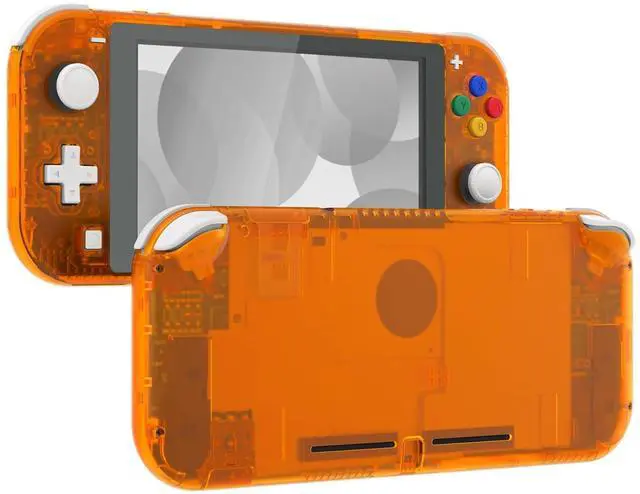 Main image of Clear Orange DIY Replacement Shell for Nintendo Switch Lite, NSL Handheld Controller Housing with Screen Protector, Custom Case Cover for Nintendo Switch Lite @