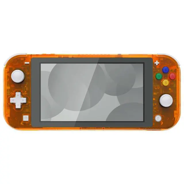 Alt view image 3 of 7 - Clear Orange DIY Replacement Shell for Nintendo Switch Lite, NSL Handheld Controller Housing with Screen Protector, Custom Case Cover for Nintendo Switch Lite @