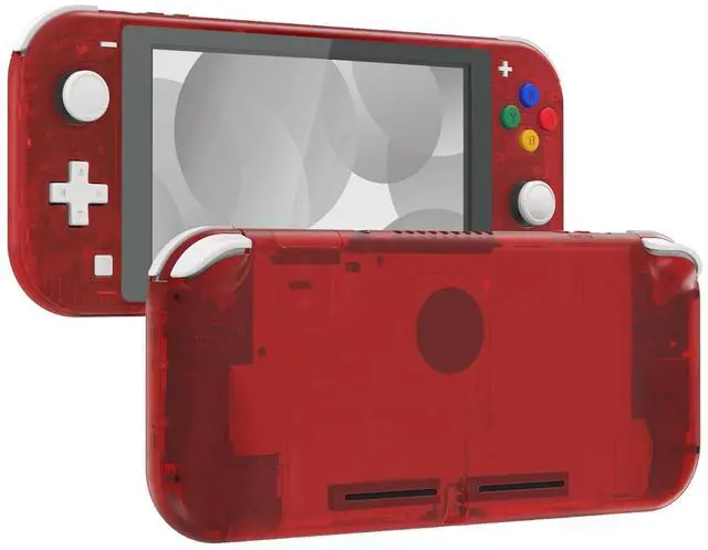 Main image of Clear Red DIY Replacement Shell for Nintendo Switch Lite, NSL Handheld Controller Housing with Screen Protector, Custom Case Cover for Nintendo Switch Lite @
