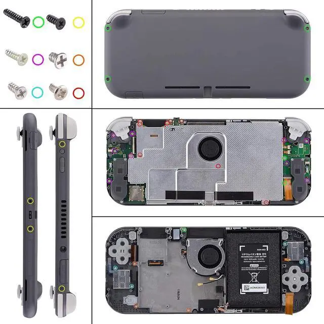 Alt view image 6 of 7 - Clear Red DIY Replacement Shell for Nintendo Switch Lite, NSL Handheld Controller Housing with Screen Protector, Custom Case Cover for Nintendo Switch Lite @